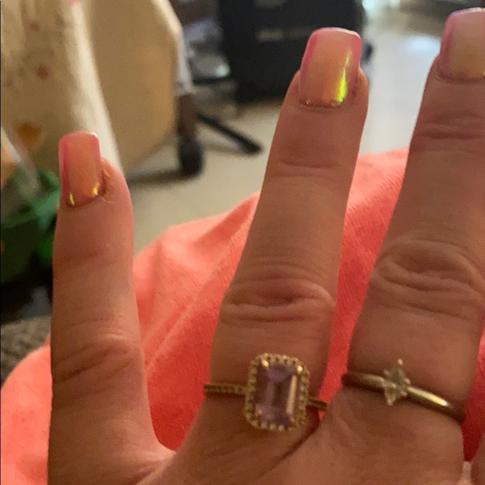 10 k rose gold amethyst ring